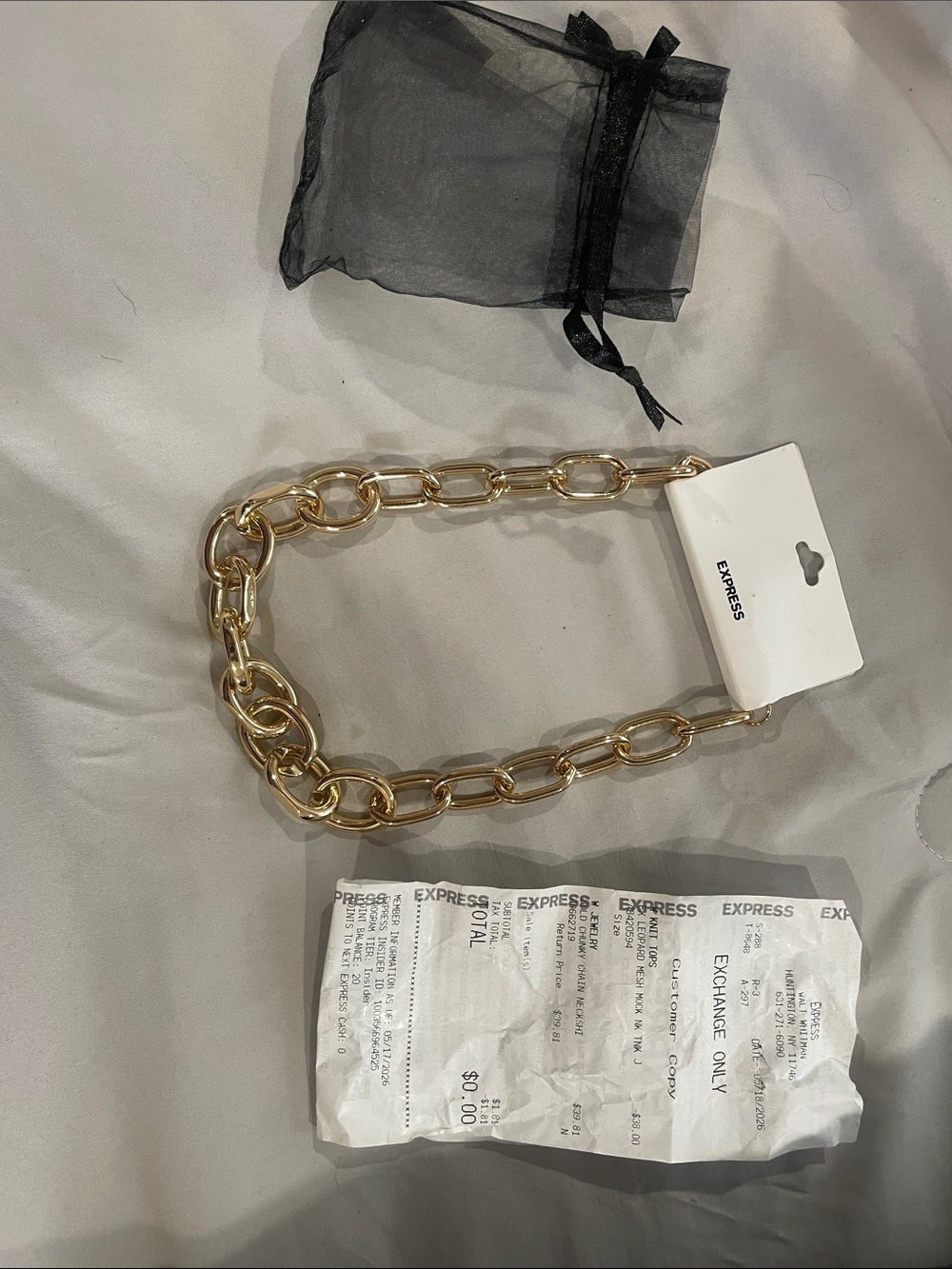 Express  gold chain  choker necklace